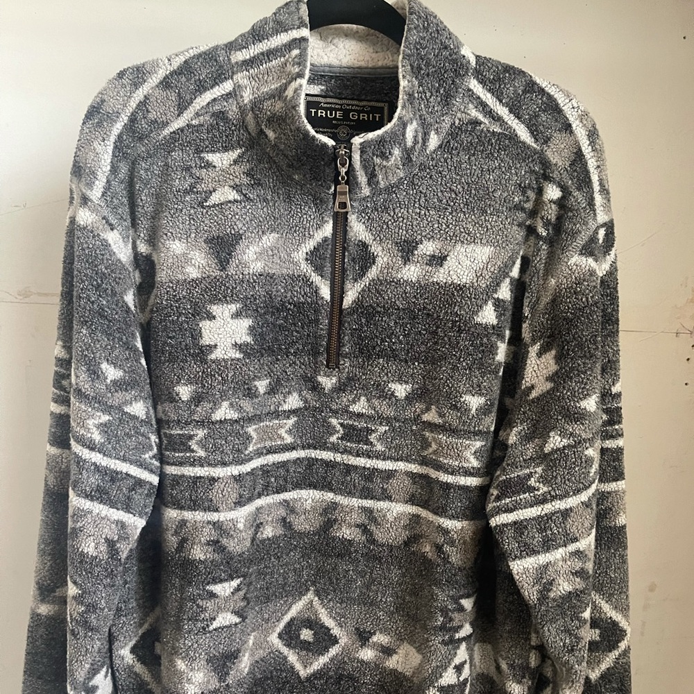 Men’s True Grit 3/4 Zip Aztec Sweater